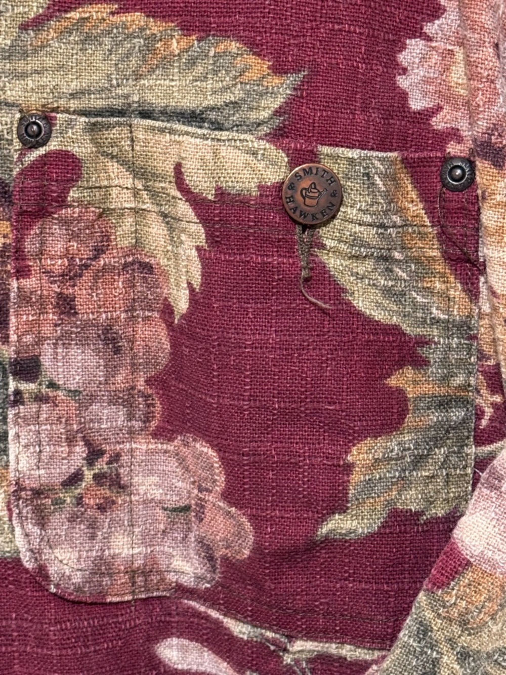 Vintage SMITH & HAWKEN Floral Print Barn / Chore Jacket - Women’s “M” - Picture 4 of 12